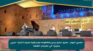 حصري اليوم.. عمرو سليم يبدع بمقطوعة موسيقية مميزة لأغنية “حبيبي وعينيا” في مهرجان القلعة